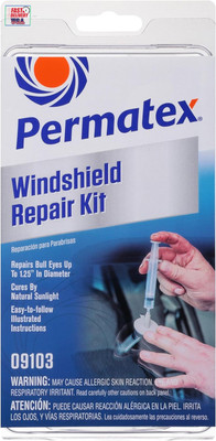 09103 Automotive Windshield Repair Kit for Chipped and Cracked Windshields. Perm