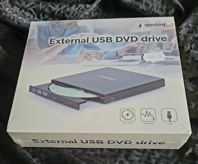 Gembird Externes USB-DVD-Laufwerk  USB 2.0 neu eingeschweißt