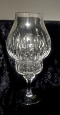 Atlantis 2pc. Hurricane  Crystal Candle Holder, Heavy Hand Cut Design  VTG