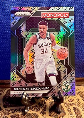 2023-24 Panini Prizm Monopoly SSP GO Space Prizm Giannis Antetokounmpo #PS5