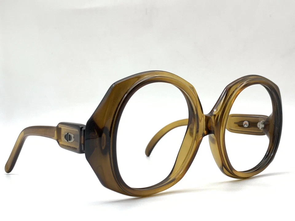 Óculos de sol feminino NOS vintage década de 1970 Christian Dior Optyl D265 oliva - Imagem 2 de 4