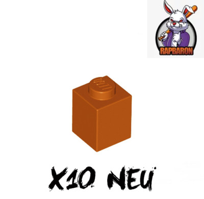 Lego    10x 1x1 Brick   Stein   Basic   Dark Orange   3005   Neuware