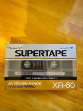 (NEW SEALED) Radio Shack Realistic SUPERTAPE XR60 Blank Cassette Fast Free Ship 