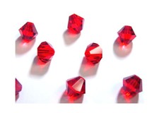 12 Lt Siam Swarovski Crystal Bicone Beads  5328 Xilion 6MM