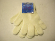 Children's Gloves, Off-White By Gold Medal, One Size, Chenille Magic Glove, New