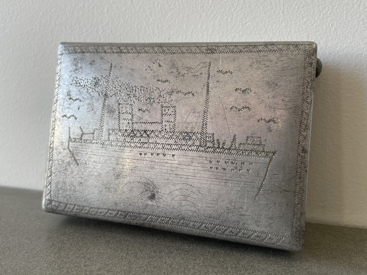 cigarette case ww2 WW2 Soviet Marine Tobacco Box
