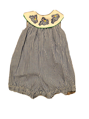 Samara size 18 month blue collared Easter /Spring bunny outfit For Girls