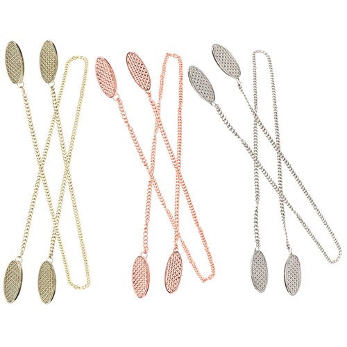 Lot De 10 Porte-serviettes En Acier Inoxydable Avec Chaîne Métallique - Design Dentelle Pour Salle De Bain Ou Cuisine