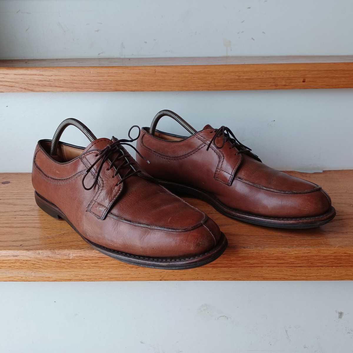 ALLEN EDMONDS Stockbridge Tan Leather Size 11 D Men display picture 1