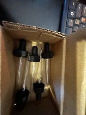 5 GLASS DROPPERS Pipettes for Glass Round Bottles