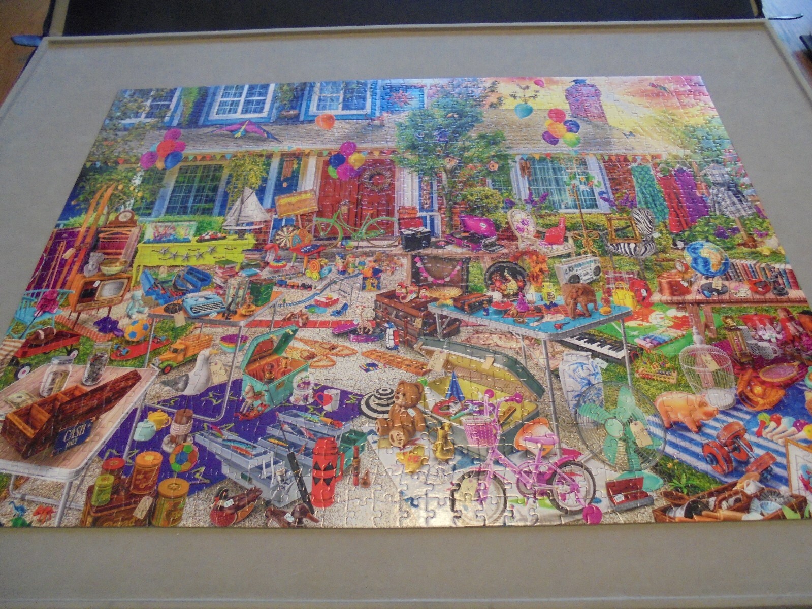 Buffalo Games 1000 Piece Puzzle Yard Sale Complete with Poster Aimee