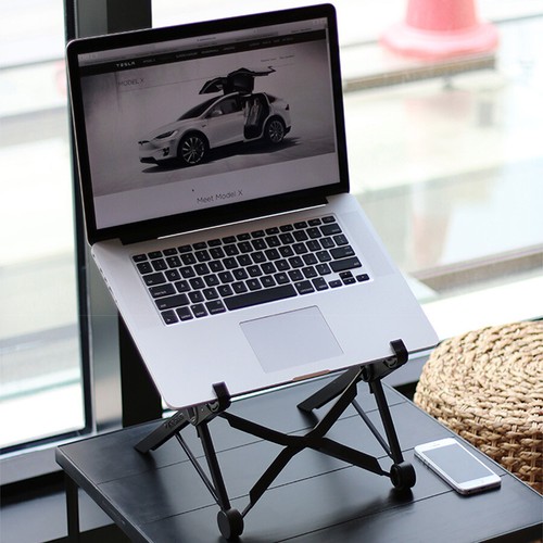 Portable Adjustable Lifting Folding Laptop Stand Notebook Desk Mount Holder - Afbeelding 10 van 12