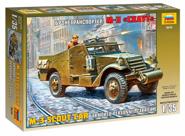 M3 Scout Car Armored Personel Carrier Plastic Kit 1:35 Model ZVEZDA