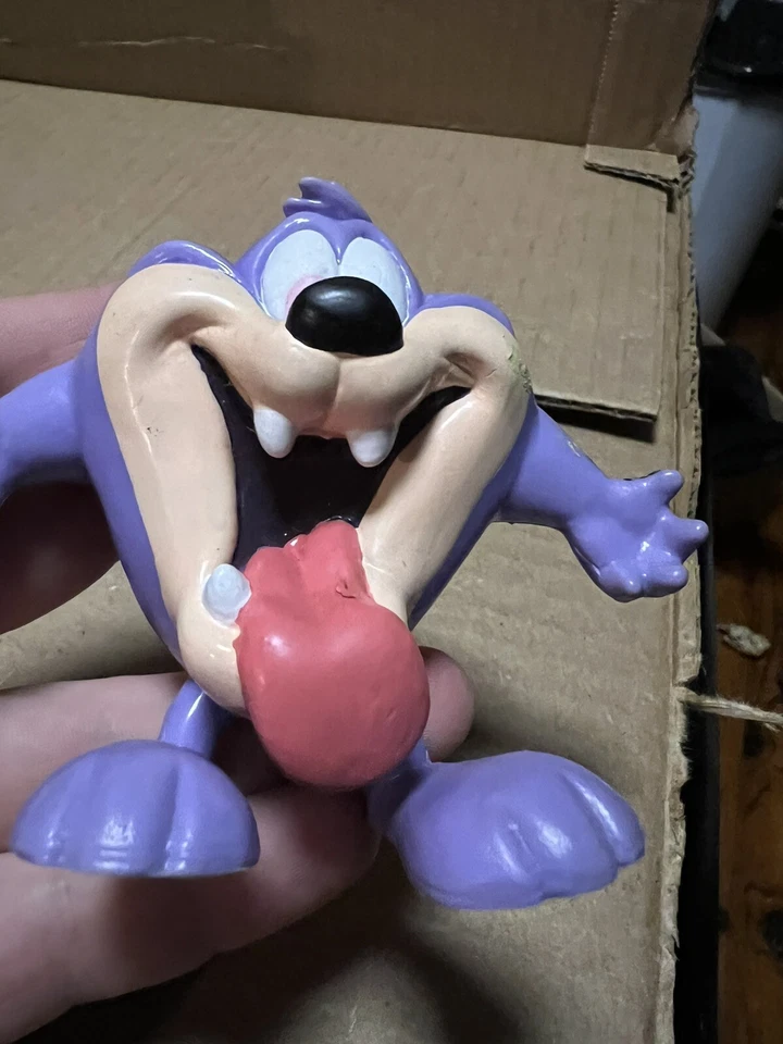 Figura de acción vintage Tiny Toons Bendems púrpura Dizzy Devil PVC 1994 Warner Bros Foto 3 de 4
