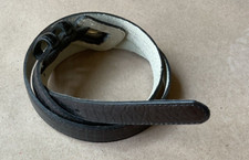 Women's Black Leather Belt made in the U.S.A coated smooth leather finish 32"