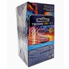 TROJAN FIRE & ICE Lubricated Premium Latex Condom Dual Action 6 x 3ct (18 Total)