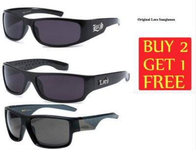 Locs Sunglasses Black Super Dark Cholo Biker OG E Gangster Lowrider Maddoggers