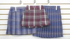 Girls A Knife Or Box Pleated Style Plaid Skirts Sizes 6X - 18 1/2