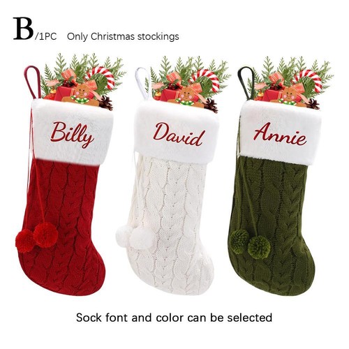 Medias de Navidad Personalizadas - Nombre Personalizado Familia Navidad Medias Xm D1N1 - Imagen 20 de 20
