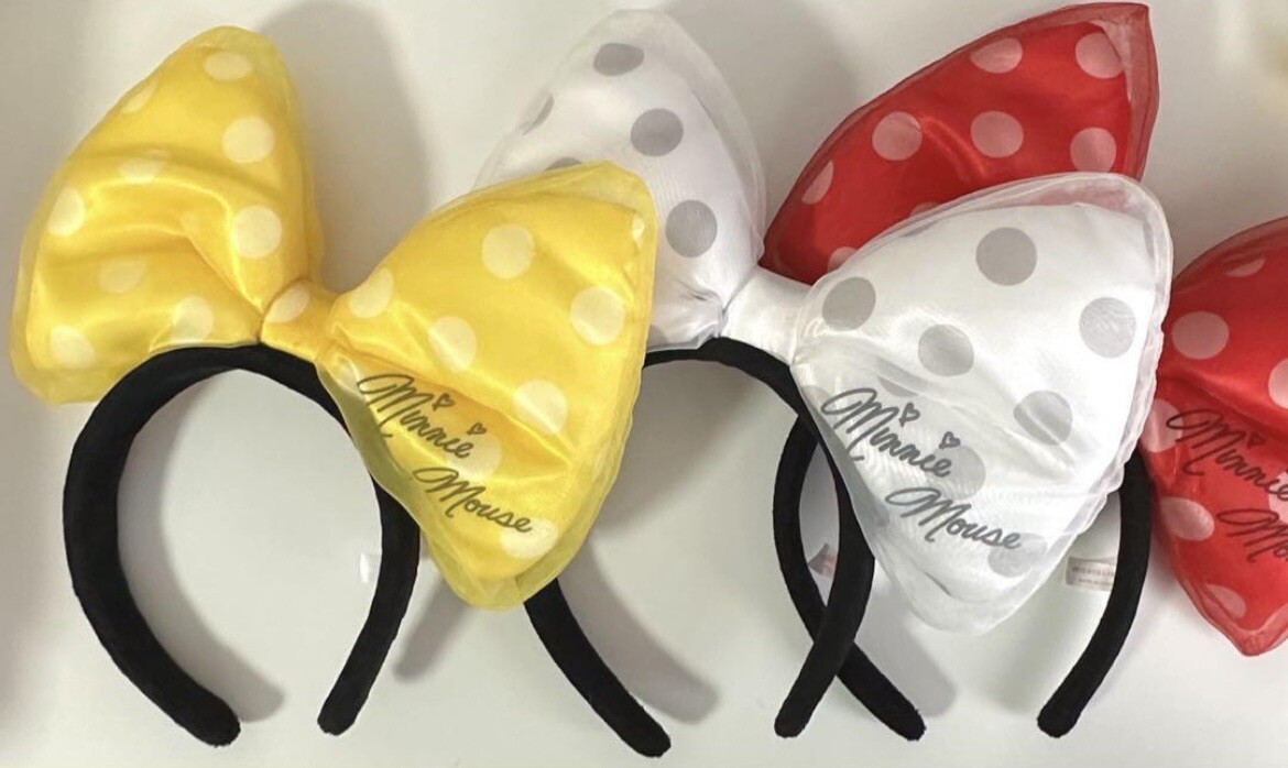 3sets Tokyo Disney Headband Minnie Big Ear Red White Yellow  display picture 2
