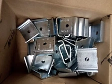 50 pcs Eaton B-Line B450-1/4ZN Square Zinc Plated U Washer. New