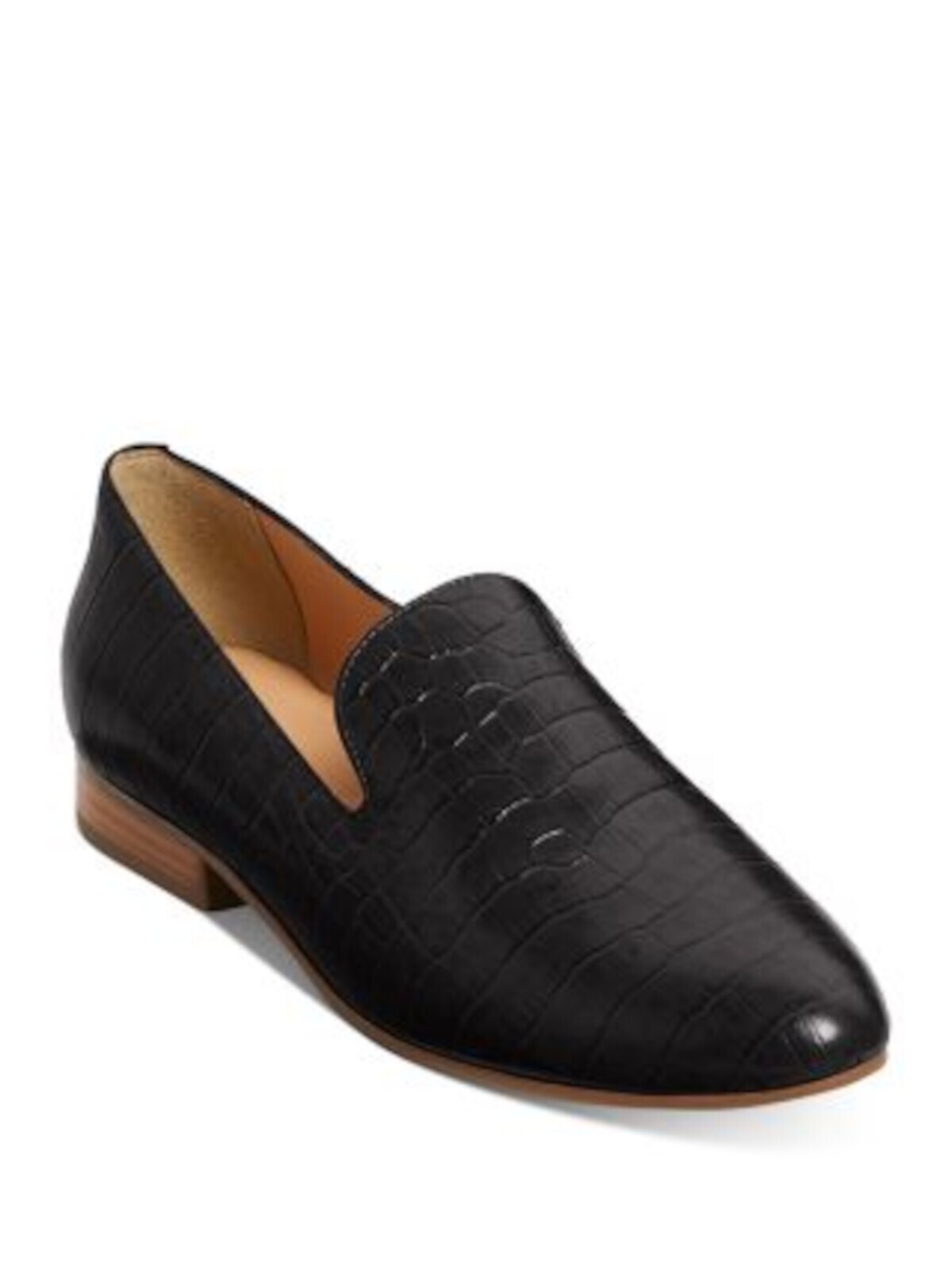 Женские черные слипоны JACK ROGERS из крокодиловой кожи Audrey Almond на плоской подошве 6,5 М