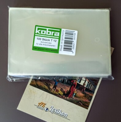 100 Ansichtskarten Schutzhüllen KOBRA T12 Postkarten Fotos Maße 97x149x0,075mm