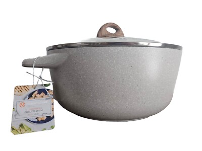 NWT! Masterclass Beige Tan Speckled Casserole 11'' Pan Cookware w/ Lid Cooking