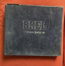 JACQUES BREL  VINYLES L'oeuvre Intégrale 14 LP - Coffret Velours BARCLAY - 1982