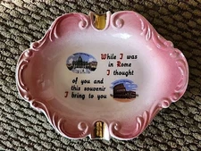 Vintage Rome Italy Souvenir Ashtray