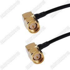 SMA male plug right angle to SMA male RA pigtail cable RG174 15cm