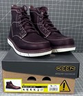 KEEN Utility San Jose 6" Soft Toe Mens Work Boots Size 9D Burgundy Leather Slip-