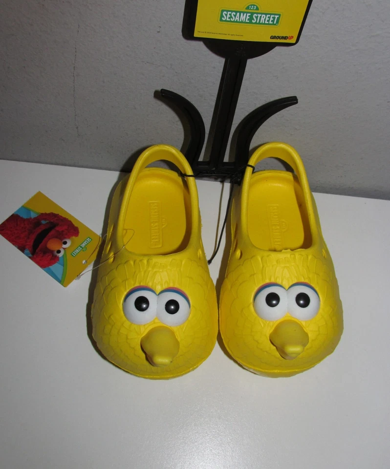 Tamancos infantis fofos Sesame Street Big Bird (tamanho 3) NOVO EM FOLHA COM ETIQUETAS - Imagem 2 de 4