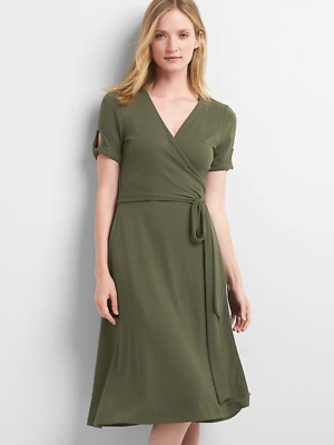 gap green wrap dress Gigi Wrap Dress | Color - Magnolia Toile / 0