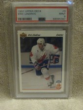 Eric Lindros #9 1991-92 Upper Deck PSA 9 Mint graded Team Canada hockey card