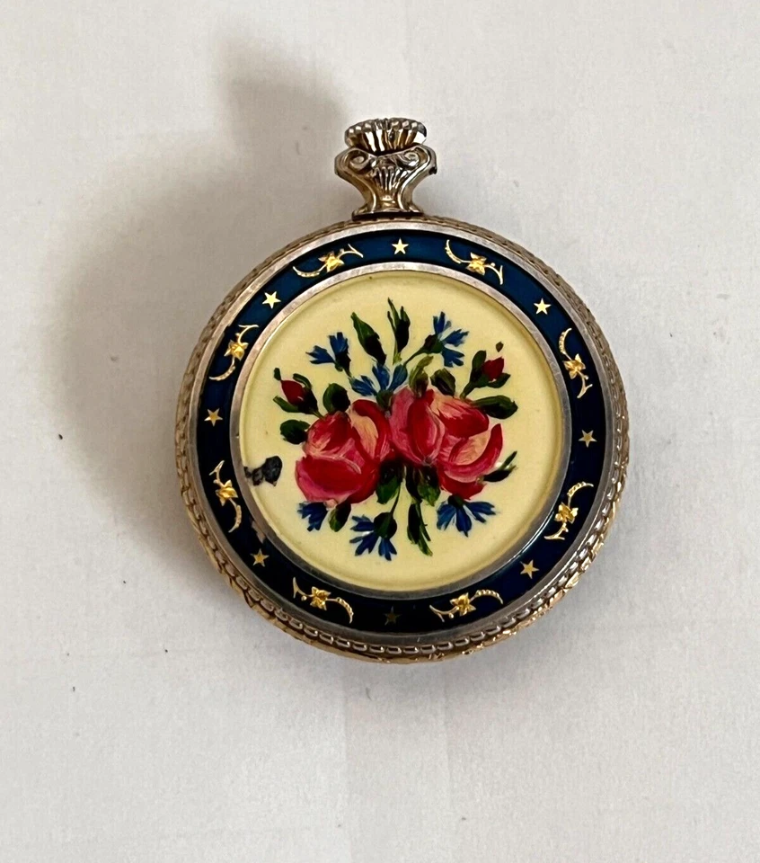 RELOJ COLGANTE VINTAGE PP PAUL PEUGEOT 17 JOYAS INCABLOC ESMALTE SUIZO Foto 3 de 4