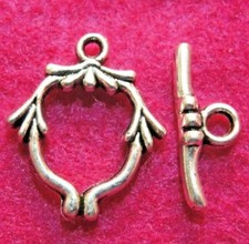 10Sets Tibetan Silver Unique Toggle Clasps Connector Hooks Jewelry Finding C356