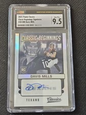 2021 Classics Classic Beginnings Signatures Davis Mills Rookie Auto /99 CSG 9.5 