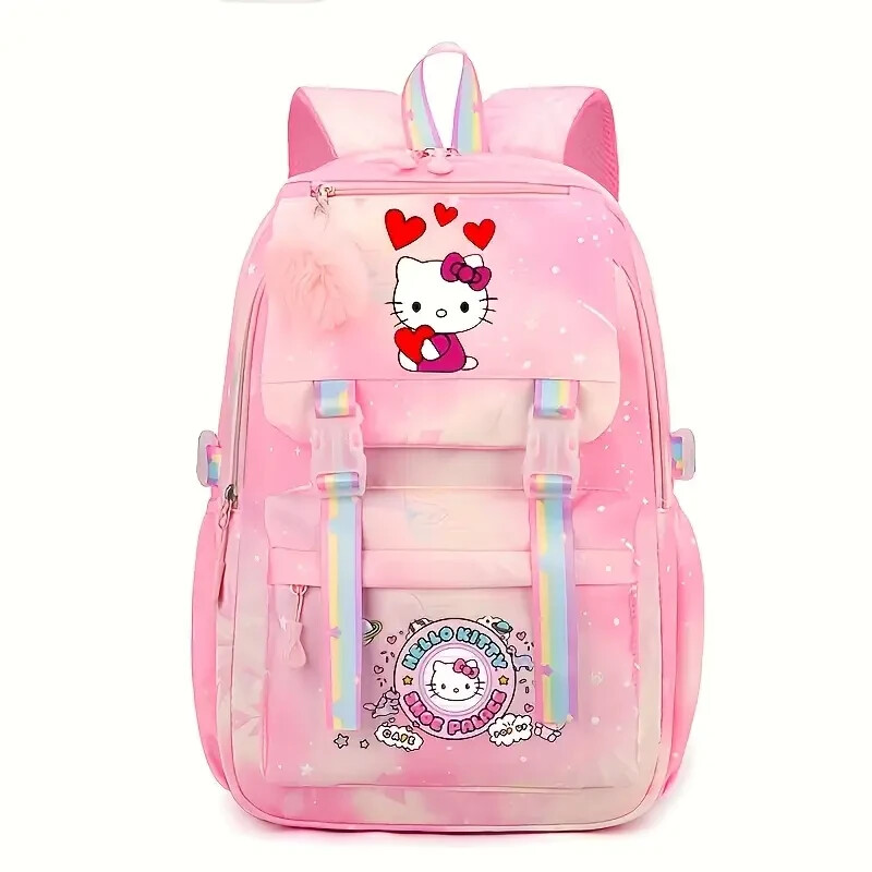 Cosmic Sanrio Hello Kitty Pink Shoe Palace Backpack with Charm for School