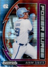 2020 Panini Prizm Draft Power Surge Red Purple Hyper Aaron Sabato Rookie #171