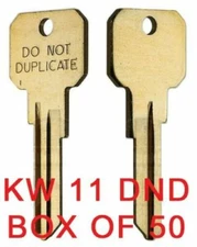 KWIKSET KW11 DND DO NOT DUPLICATE Key Blanks - 50 Keys - 6-PIN KEY