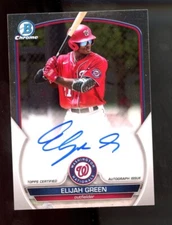 2023 Bowman Chrome ELIJAH GREEN Auto CPA-EG Washington Nationals