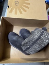 Ugg Camaya Gray Sequin Boots Sz 5 NIB