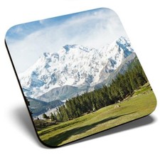 Square Single Coaster - Snowy Mountain Skiing Alpine Ski  #14127