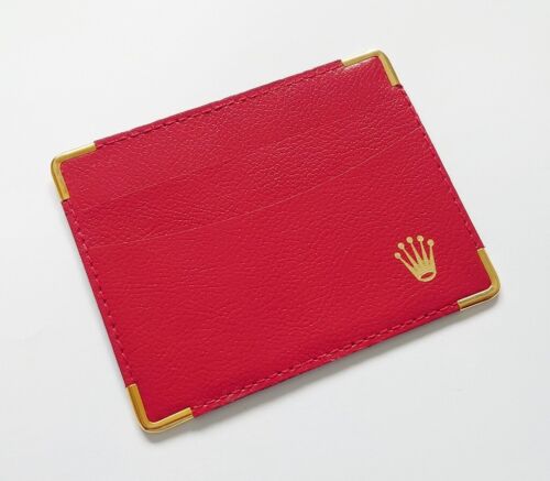 ROLEX CARD CASE LEATHER RED CARD HOLDER CARD HOLDER REF. 0101.60.05 - Picture 1 of 4