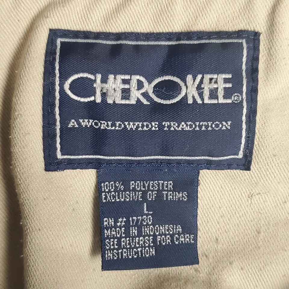 Cherokee Mens Large Fleece Gray Vintage Button Up Button Down Pockets - Image 3 of 4