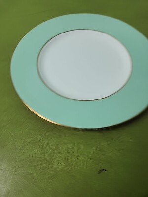Royal Worcester Mint Green White Gold Trim Dinner Plate 10 1/2''
