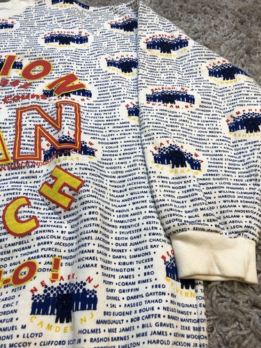 VINTAGE Million Man March All Over Print Civil Rights Crewneck Farrakhan XL USA - Afbeelding 5 van 12