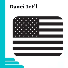 High-Quality Matte Black American Flag: Durable Vinyl Material (11x14 inches)