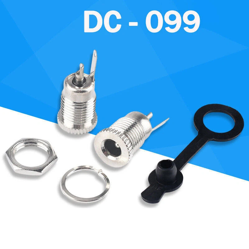 Socket Jack Female Panel MountDC Power Connector Plug 5.5 x 2.1mm 5.5 x 2.5mm - Image 2 of 4